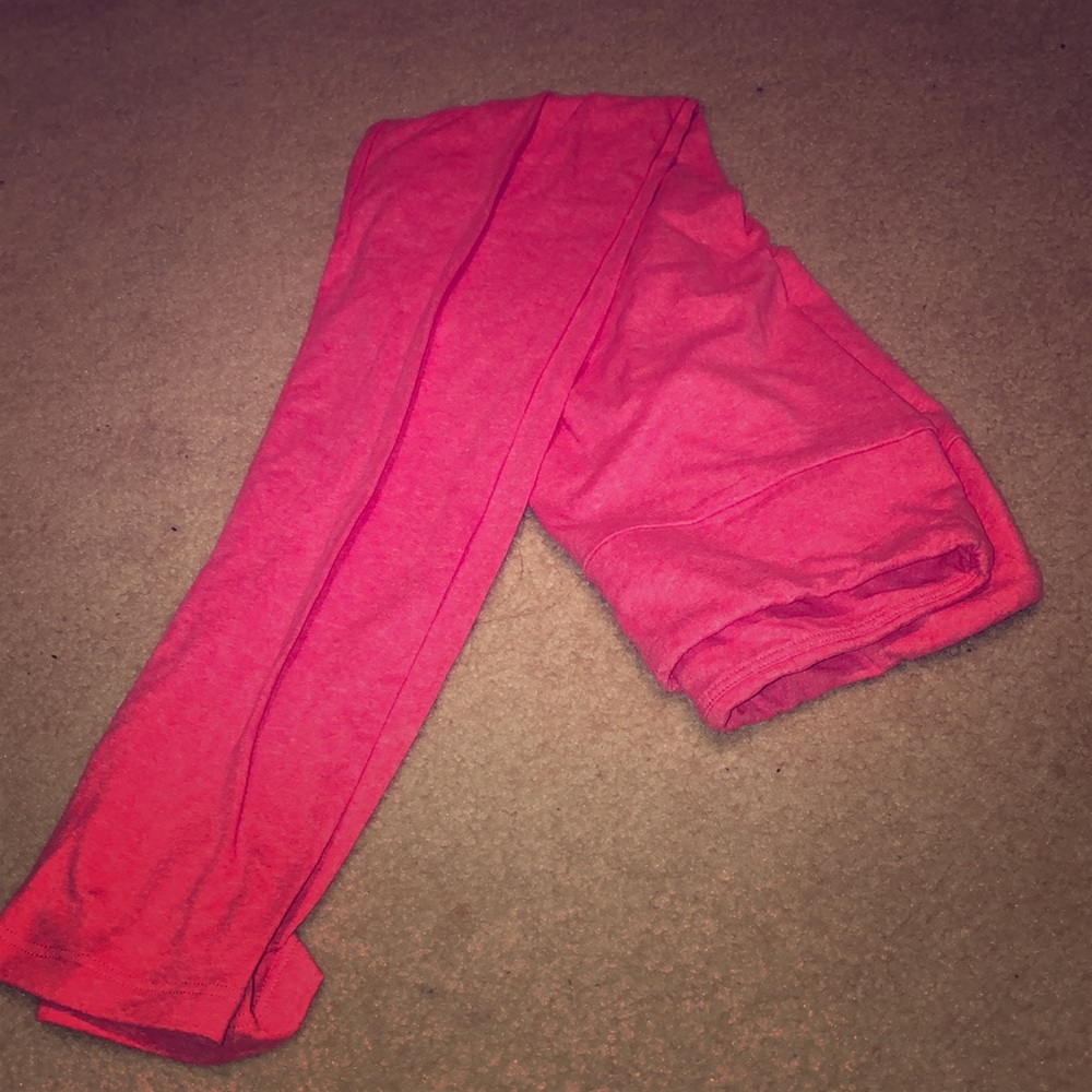 Never Worn! Heathered Pink LuLaRoe Leggings